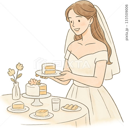 ほのかな感じの薄いラインドローイングイラスト 133509006