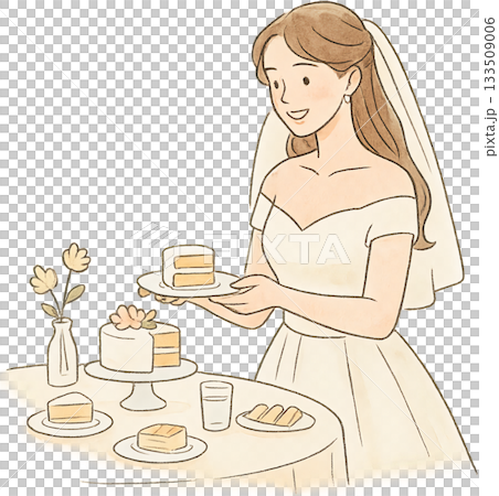 ほのかな感じの薄いラインドローイングイラスト 133509006