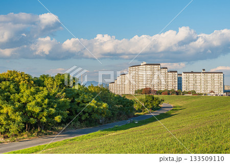淀川左岸沿いに立つマンション 大阪市 淀川左岸沿いに立つマンション 大阪市 133509110