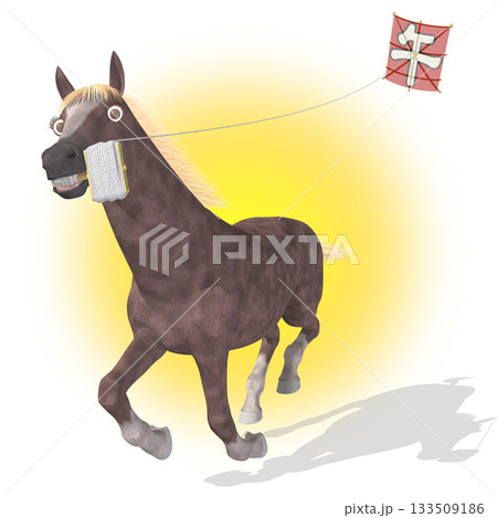 年賀 午年 いつも おしょうがつ Happy Twelve Lives シリーズ 133509186