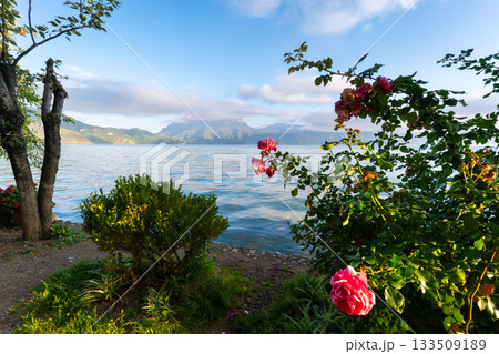 Lugu Lake in the morning. Yunnan province, China. Lugu Lake in the morning. Yunnan province, China. 133509189