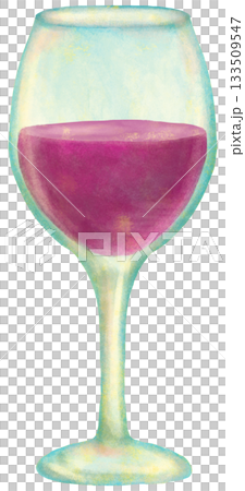 Illustration of wine being poured into a glass 133509547