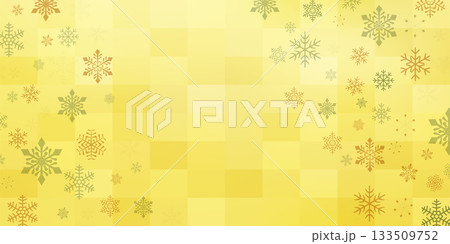 雪　クリスマス　冬　和柄　背景	 133509752