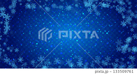 雪　クリスマス　冬　和柄　背景	 133509761