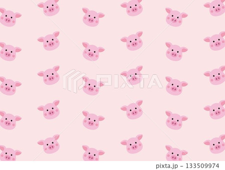 ぶた柄のかわいい背景イラスト 133509974