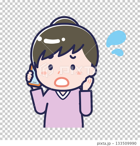 A "plain-clothed adult" woman using a smartphone 133509990