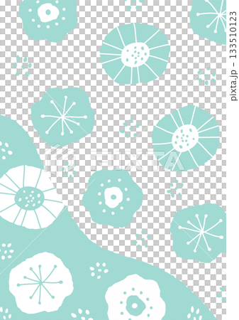 Scandinavian mint green floral background Scandinavian mint green floral background 133510123