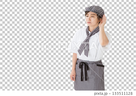 身穿廚師服的女子（剪影） 133511128