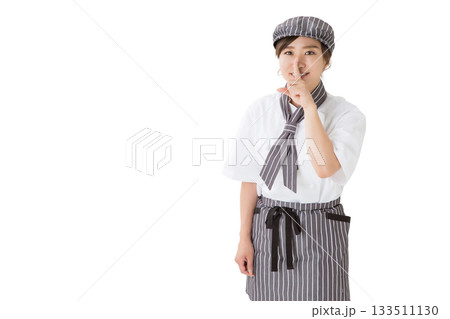 コックコートを着た女性（切り抜き,きりぬき） 133511130