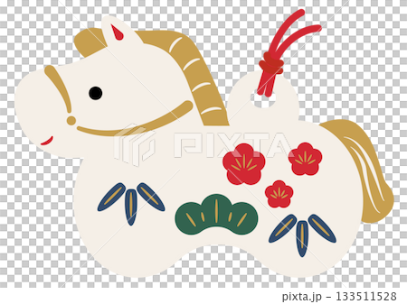 White horse zodiac ornament White horse zodiac ornament 133511528