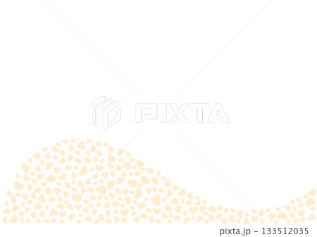 ハート柄の背景 橙系の単色 ハート 133512035