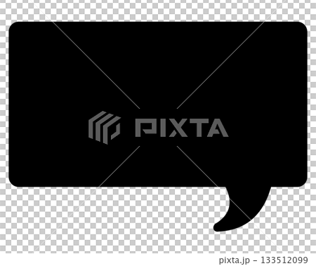 Simple color speech bubble - square 133512099