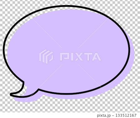 Simple speech bubble with misaligned lines - round Simple speech bubble with misaligned lines - round 133512167