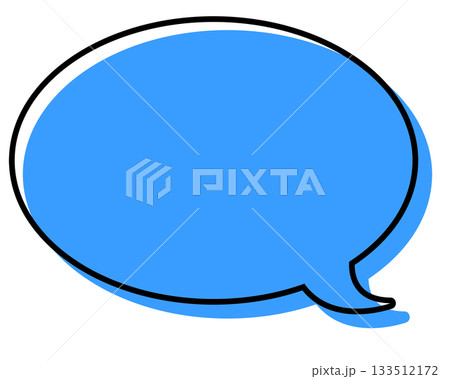 シンプルな線がずれた吹き出し 丸形 シンプルな線がずれた吹き出し 丸形 133512172