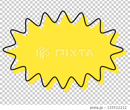 A simple speech bubble with misaligned lines, a long, rounded, jagged shape A simple speech bubble with misaligned lines, a long, rounded, jagged shape 133512212