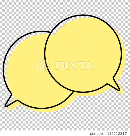 Simple, misaligned speech bubbles, overlapping conversations 133512217