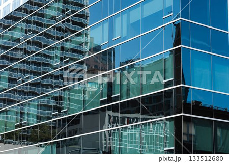 Close-up of glass office building Close-up of glass office building 133512680