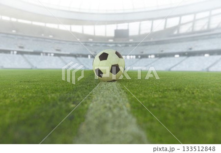 Football in an empty stadium 133512848