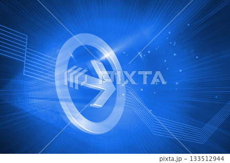 Digitally generated arrow pointing to the right 133512944