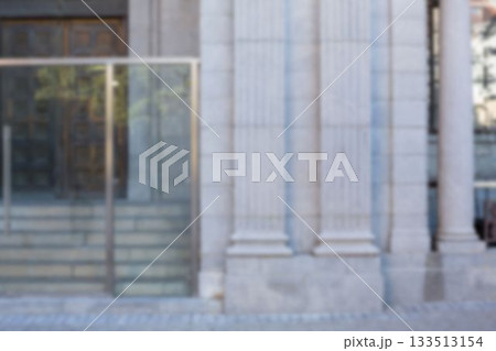 Defocused image of building entrance Defocused image of building entrance 133513154