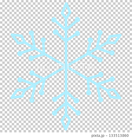 一幅可愛的淺藍色雪花插圖 一幅可愛的淺藍色雪花插圖 133513860