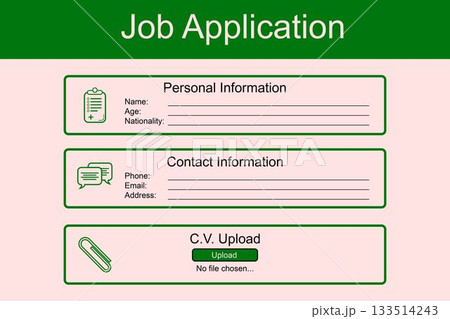 Graphic image of Job Applicationのイラスト素材 [133514243] - PIXTA