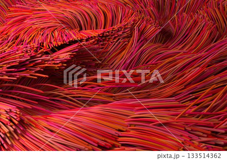 Full frame of red fiber optic Full frame of red fiber optic 133514362