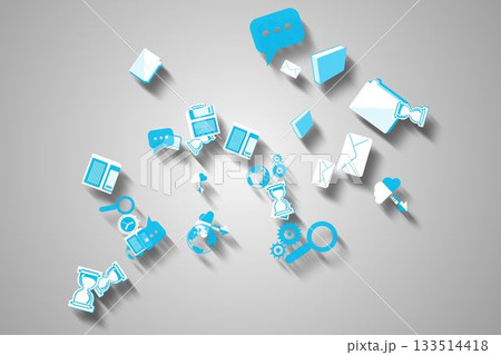 Application icons on grey screen Application icons on grey screen 133514418