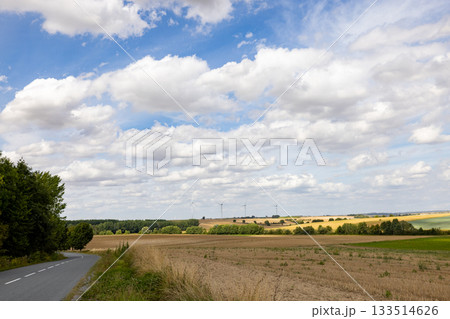 Epernay, Marne, Grand-Est, France, August, 28th, 2025, Champagne Area, Open countryside with Epernay, Marne, Grand-Est, France, August, 28th, 2025, Champagne Area, Open countryside with 133514626