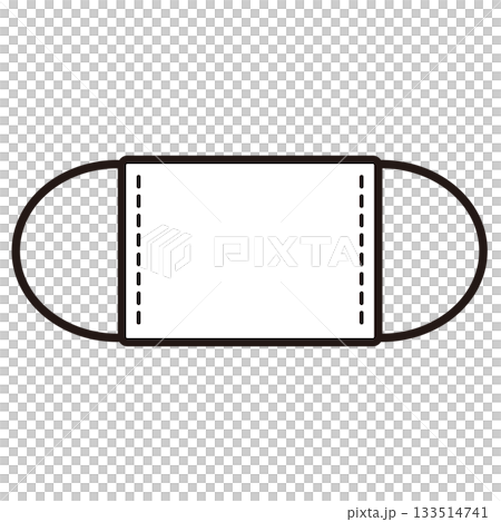 シンプルなマスクのイラスト シンプルなマスクのイラスト 133514741