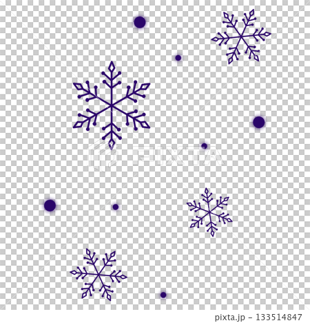 紫色飄雪和雪花插圖 紫色飄雪和雪花插圖 133514847