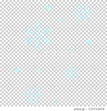 Light blue falling snow and snowflakes illustration 133514859