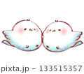 2匹のシマエナガ⭐︎イラスト 133515357