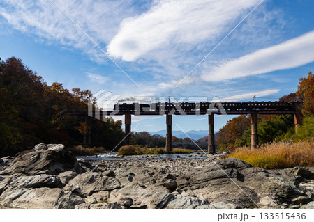 荒川橋梁を通過するパレオエクスプレス 荒川橋梁を通過するパレオエクスプレス 133515436