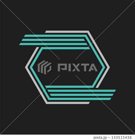 hexagonal line frame vector element design template hexagonal line frame vector element design template 133515438