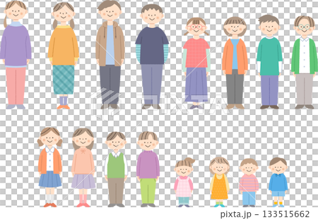 幼児から中学生までの子供達セット 133515662