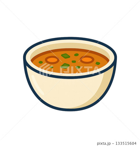 スープのシンプルなイラスト 133515684
