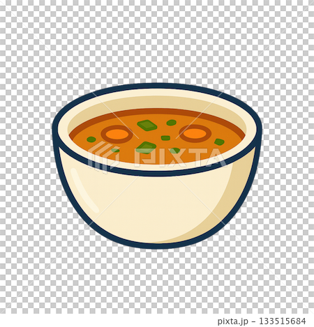 スープのシンプルなイラスト 133515684