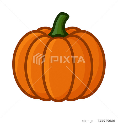 かぼちゃのシンプルなイラスト 133515686