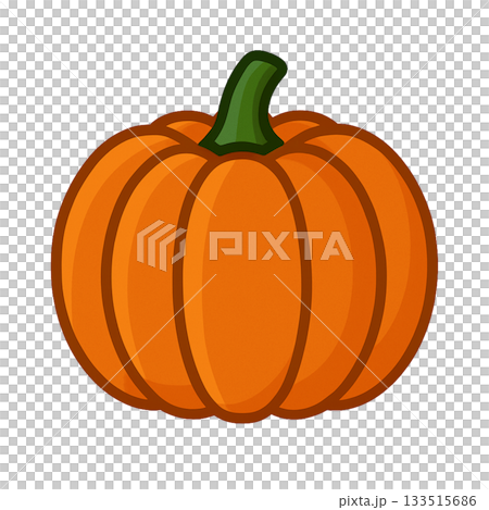 かぼちゃのシンプルなイラスト 133515686