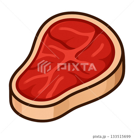 牛肉のシンプルなイラスト 133515699