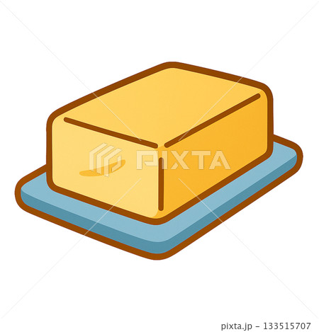 バターのシンプルなイラスト 133515707