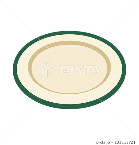 お皿のシンプルなイラスト 133515721