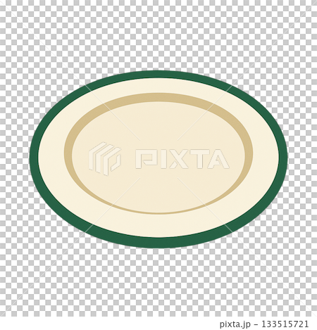お皿のシンプルなイラスト 133515721