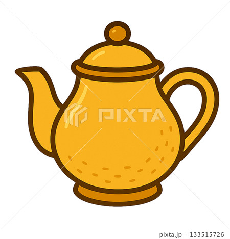 ポットのシンプルなイラスト 133515726