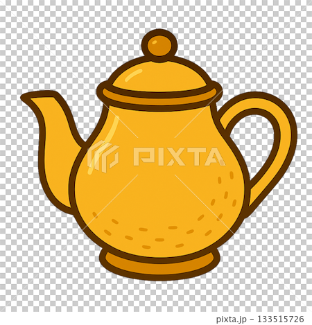 ポットのシンプルなイラスト 133515726