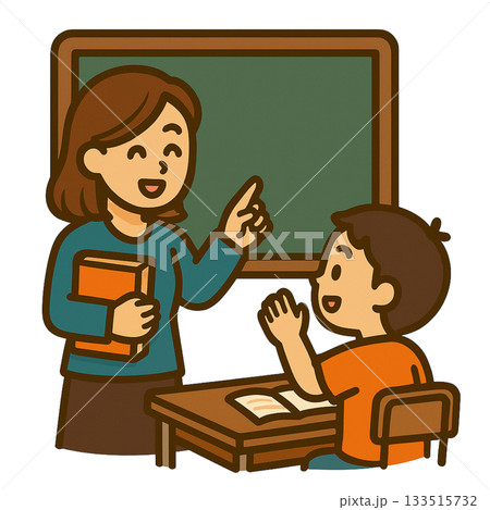 授業風景のシンプルなイラスト 133515732