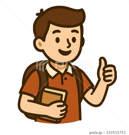 学校の友達のシンプルなイラスト 133515751