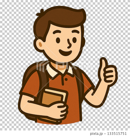 学校の友達のシンプルなイラスト 133515751