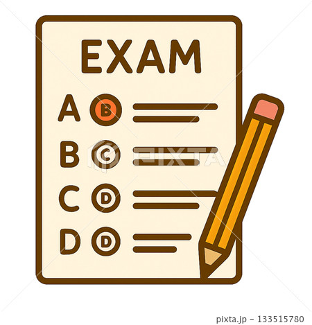 テストのシンプルなイラスト 133515780